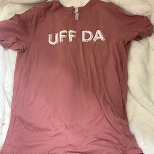 Size large. Uff Da tshirt.